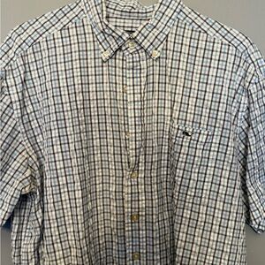 Vineyard Vines Large Seersucker Button Down Short Sleeve Tucker Shirt